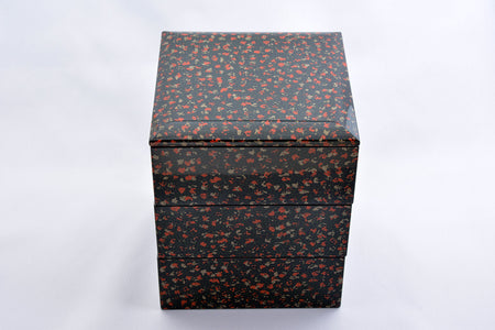 Box, Three-tiered food box, Small, Bento - Katsuyoshi Shirakawa, Tsugaru lacquerware