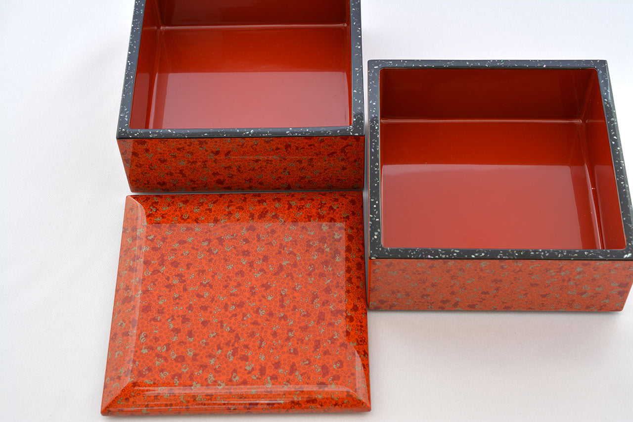 Box, Two-tiered food box, Small, Bento - Katsuyoshi Shirakawa, Tsugaru lacquerware