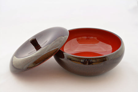 Box, Candy container, Nanako-nuri, Black - Futoshi Makanae, Tsugaru lacquerware