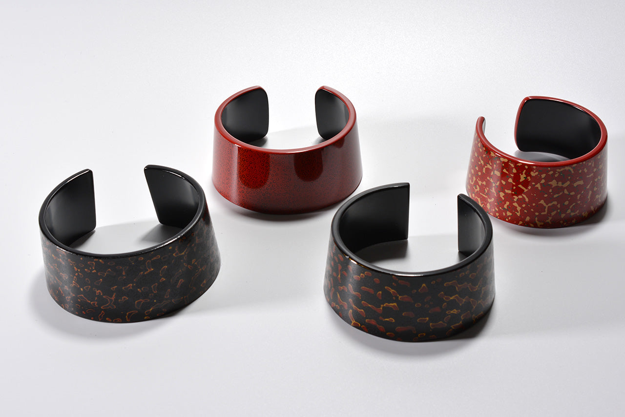 Jewelry, Bangle, Kara-nuri, Black and gold - Akihiko Sakamoto, Tsugaru lacquerware