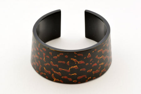 Jewelry, Bangle, Kara-nuri, Black and red - Akihiko Sakamoto, Tsugaru lacquerware