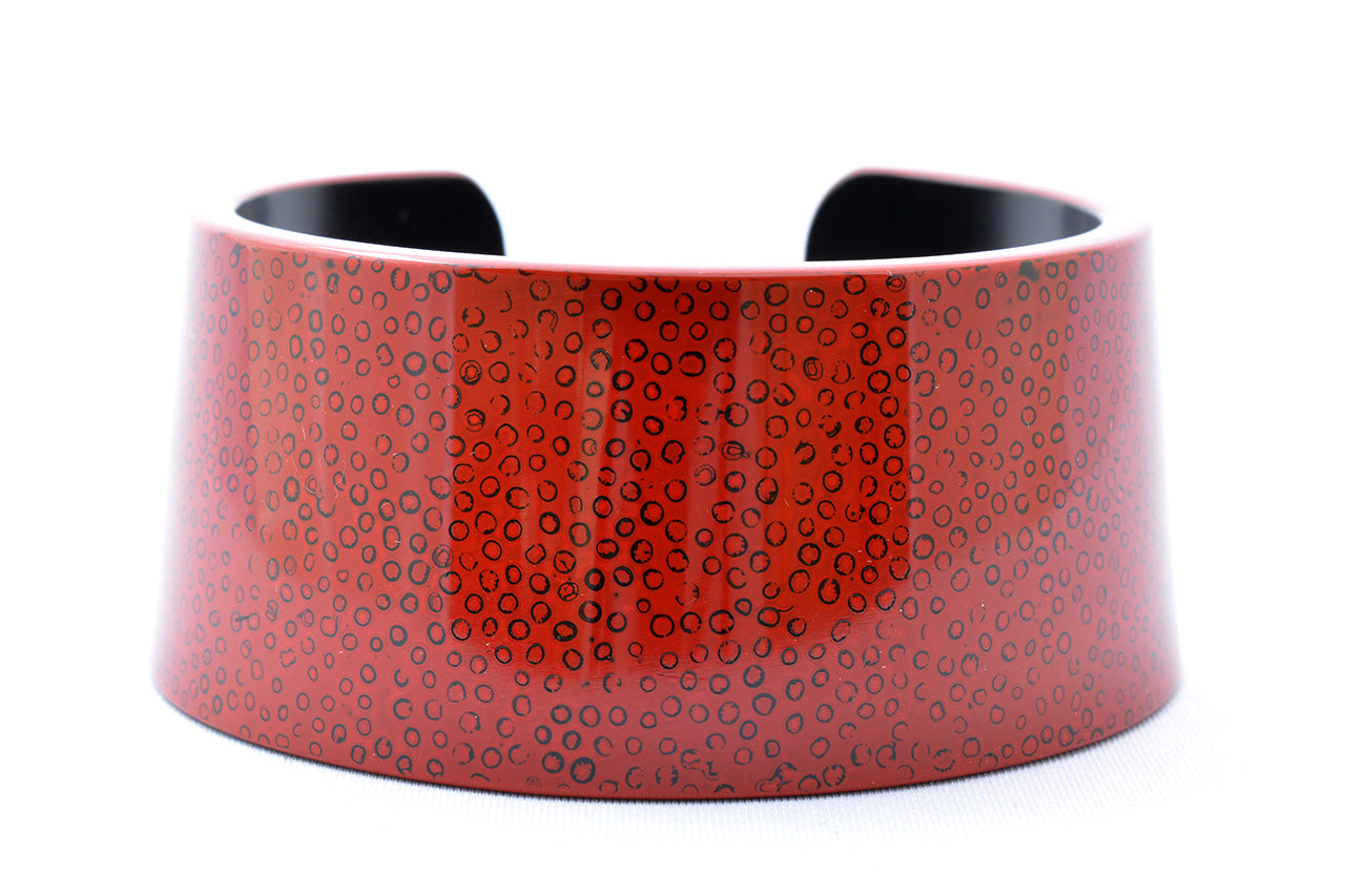 Jewelry, Bangle, Nanako-nuri, Red - Akihiko Sakamoto, Tsugaru lacquerware