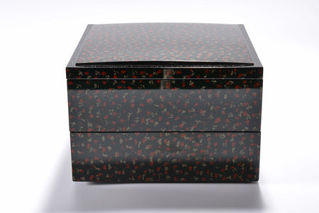 Box, Two-tiered food box, Nanako-nuri, Medium, Bento - Katsuyoshi Shirakawa, Tsugaru lacquerware