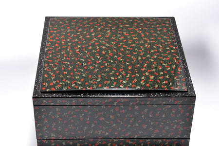 Box, Two-tiered food box, Nanako-nuri, Medium, Bento - Katsuyoshi Shirakawa, Tsugaru lacquerware