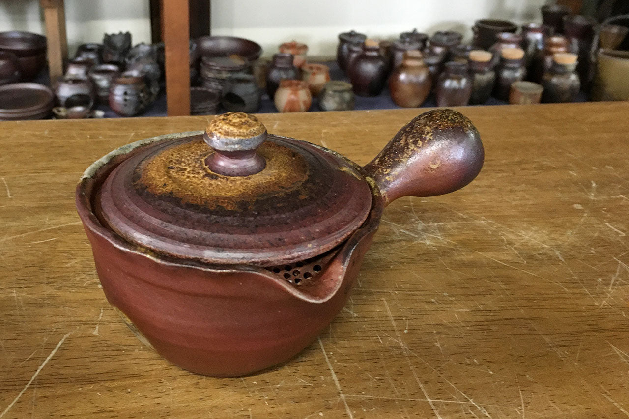 Tea supplies, Kyusu teapot, Eighty-eight nights - Gorobee-kiln, Bizen ware, Ceramics