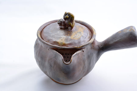 Tea supplies, Kyusu teapot, Lion - Gorobee-kiln, Bizen ware, Ceramics