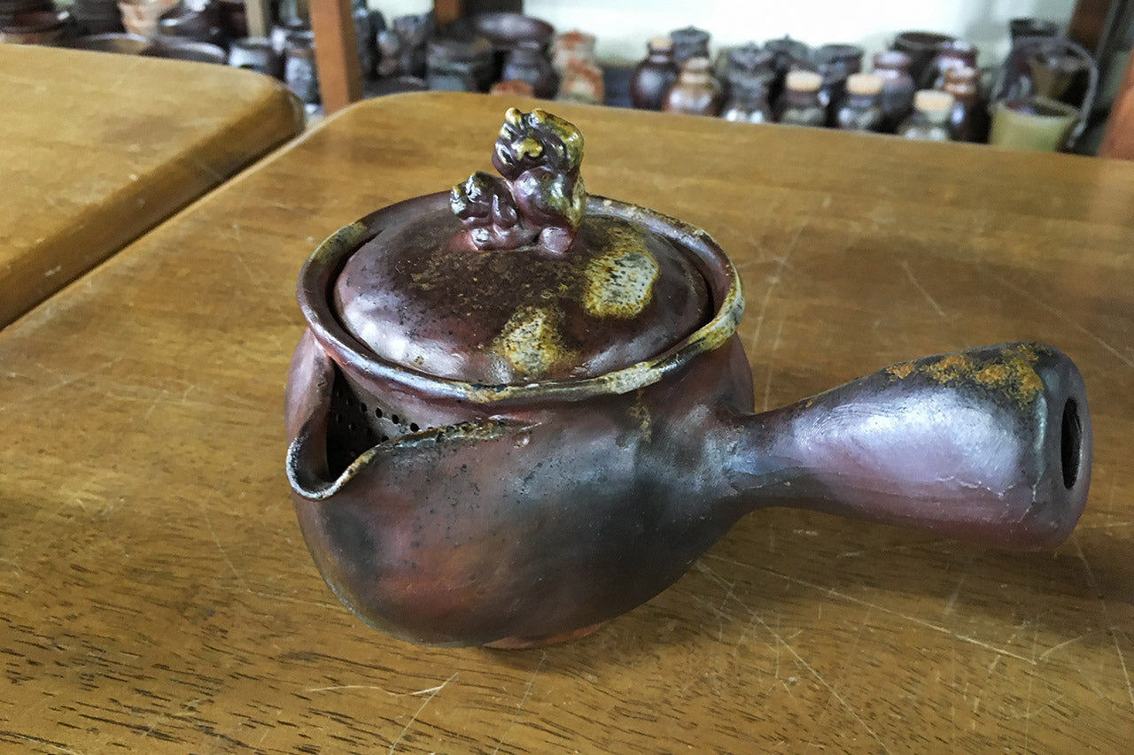 Tea supplies, Kyusu teapot, Lion - Gorobee-kiln, Bizen ware, Ceramics