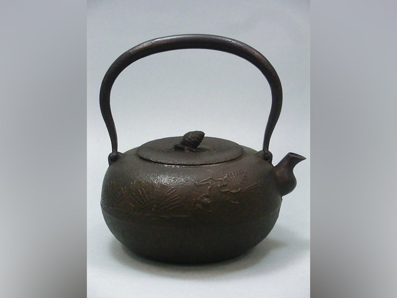 茶具 鐵壺 柚子松 1L 岩戶賢一郎 南部鐵器 金屬工藝品