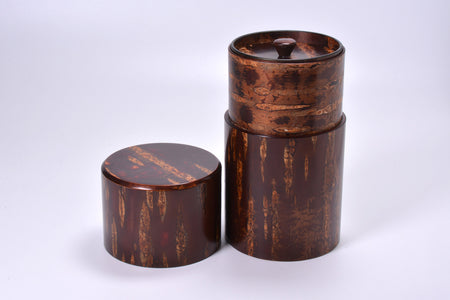 Cafe supplies, Full-bark coffee canister - Masao Nishimiya, Akita cherry bark work, Wood crafts