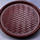 Table accesaries, Round tray, Ajiro-mesh carving, 8-sun size - Toshiki Ozono, Kamakura carved lacquerware