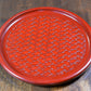 Table accesaries, Round tray, Ajiro-mesh carving, 8-sun size - Toshiki Ozono, Kamakura carved lacquerware
