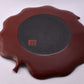 Tableware, Leaf shaped plate, Ladybird carving - Toshiki Ozono, Kamakura carved lacquerware