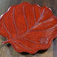 Tableware, Leaf shaped plate, Ladybird carving - Toshiki Ozono, Kamakura carved lacquerware