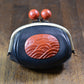 Fashion accessories, Clasp coin purse, Plover on wave carving, 4-sun size - Toshiki Ozono, Kamakura carved lacquerware