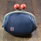 Fashion accessories, Clasp coin purse, Plover on wave carving, 4-sun size - Toshiki Ozono, Kamakura carved lacquerware