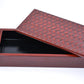 Box, Rectangle box, Ajiro-mesh carving - Toshiki Ozono, Kamakura carved lacquerware