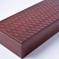 Box, Rectangle box, Ajiro-mesh carving - Toshiki Ozono, Kamakura carved lacquerware