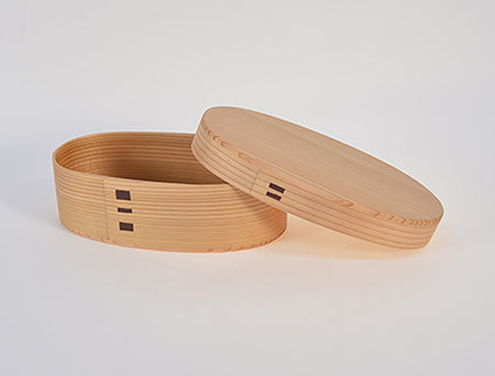 Box, Lunch box Oval, Medium, Bento - Odate bentwood, Wood crafts