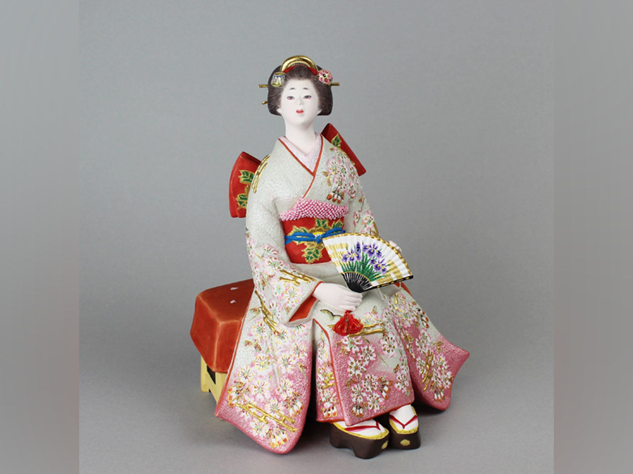 Ornament, Doll, Blizzard of flowers - Kuniaki Takeyoshi, Hakata dolls