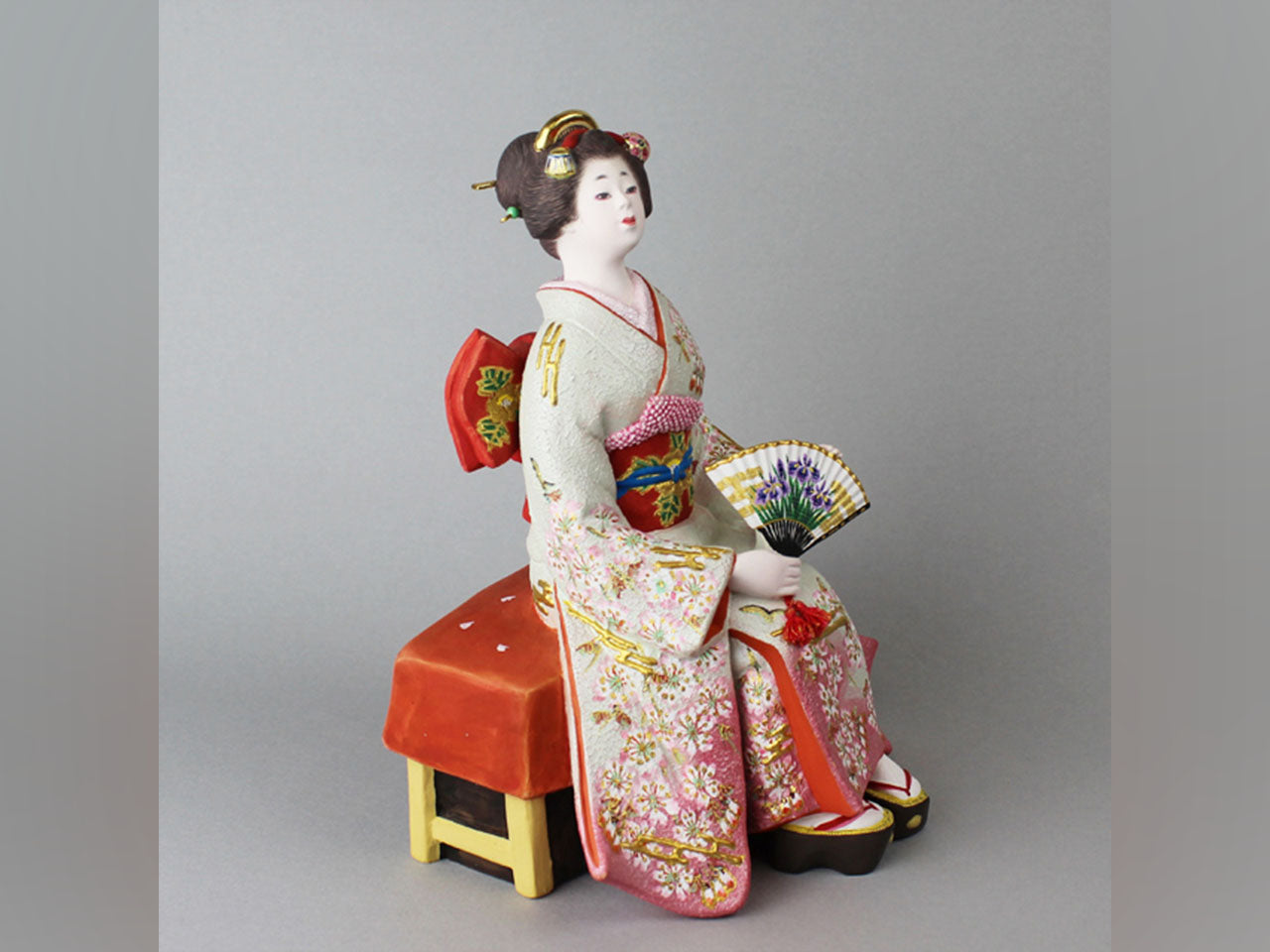 Ornament, Doll, Blizzard of flowers - Kuniaki Takeyoshi, Hakata dolls