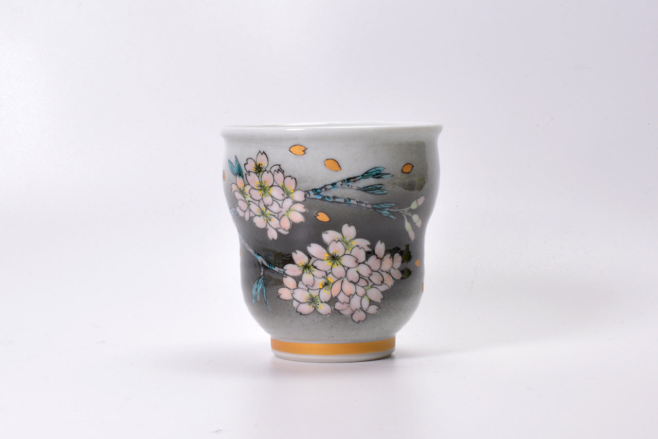 Tea supplies, Tea cup, Cherry blossom, Hand-drawn - Yoshihiro Yamaguchi, Kutani ware, Ceramics