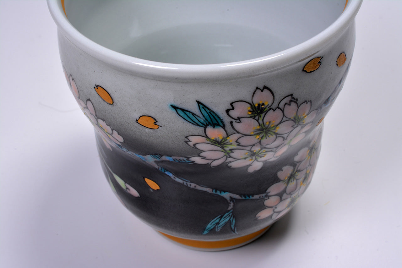 Tea supplies, Tea cup, Cherry blossom, Hand-drawn - Yoshihiro Yamaguchi, Kutani ware, Ceramics