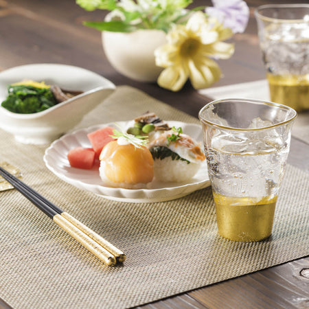 杯子 贯入 平底杯 2只装 金泽金箔 工艺材料