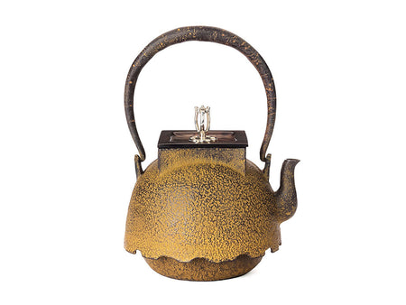 Tea supplies, Iron kettle, Square lid, Eaves design 1.1L - Takumi Sato, Yamagata cast iron, Metalwork