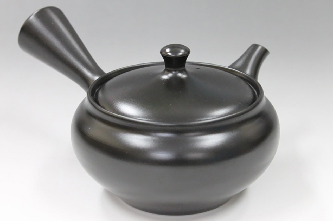 Tea supplies, Kyusu teapot, Black kiln-change, Set of 5 cups - Ukou-kiln, Tokoname ware, Ceramics