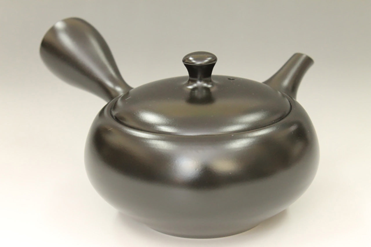 Tea supplies, Kyusu teapot, Black kiln-change, Kyo shape, Set of 2 cups - Ukou-kiln, Tokoname ware, Ceramics