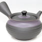 Tea supplies, Kyusu teapot, Black kiln-change, Fuku shape, Purple scarf, Set of 2 cups - Ukou-kiln, Award-winning work, Tokoname ware, Ceramics