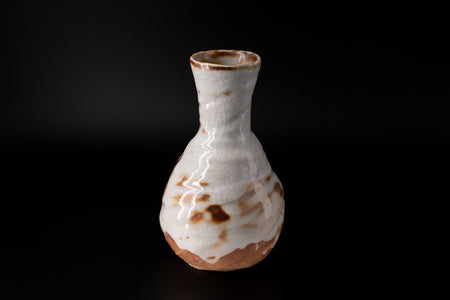 Flower vessel, Nezumi shino, Vase B - Goren-kiln, Sachi Yamashita, Mino ware, Ceramics