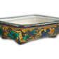 Garden supplies, Oval plant pot/bonsai pot, Various lucky charm, Hand-drawn, No.4.5 - Kutani Bitouen, Eisyou Teramae, Kutani ware, Ceramics