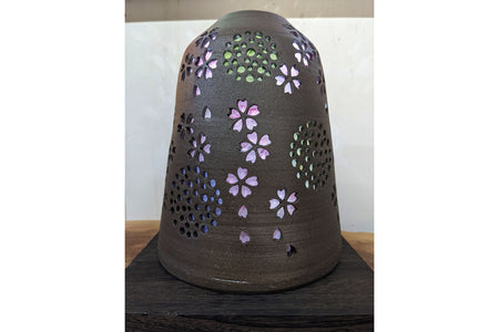 Household goods, Lamplight, Cherry blossom - Noriko Nemoto, Kasama ware, Ceramics