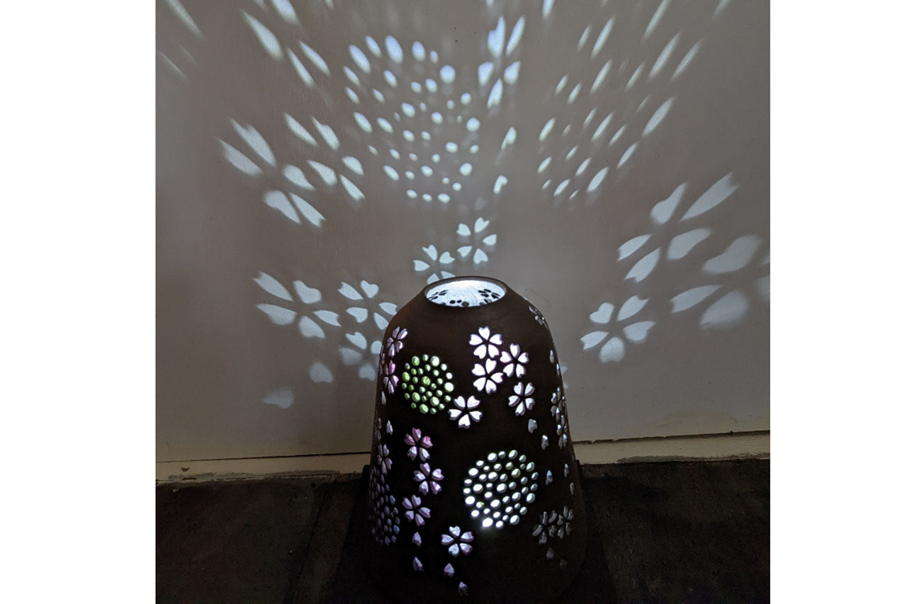 Household goods, Lamplight, Cherry blossom - Noriko Nemoto, Kasama ware, Ceramics